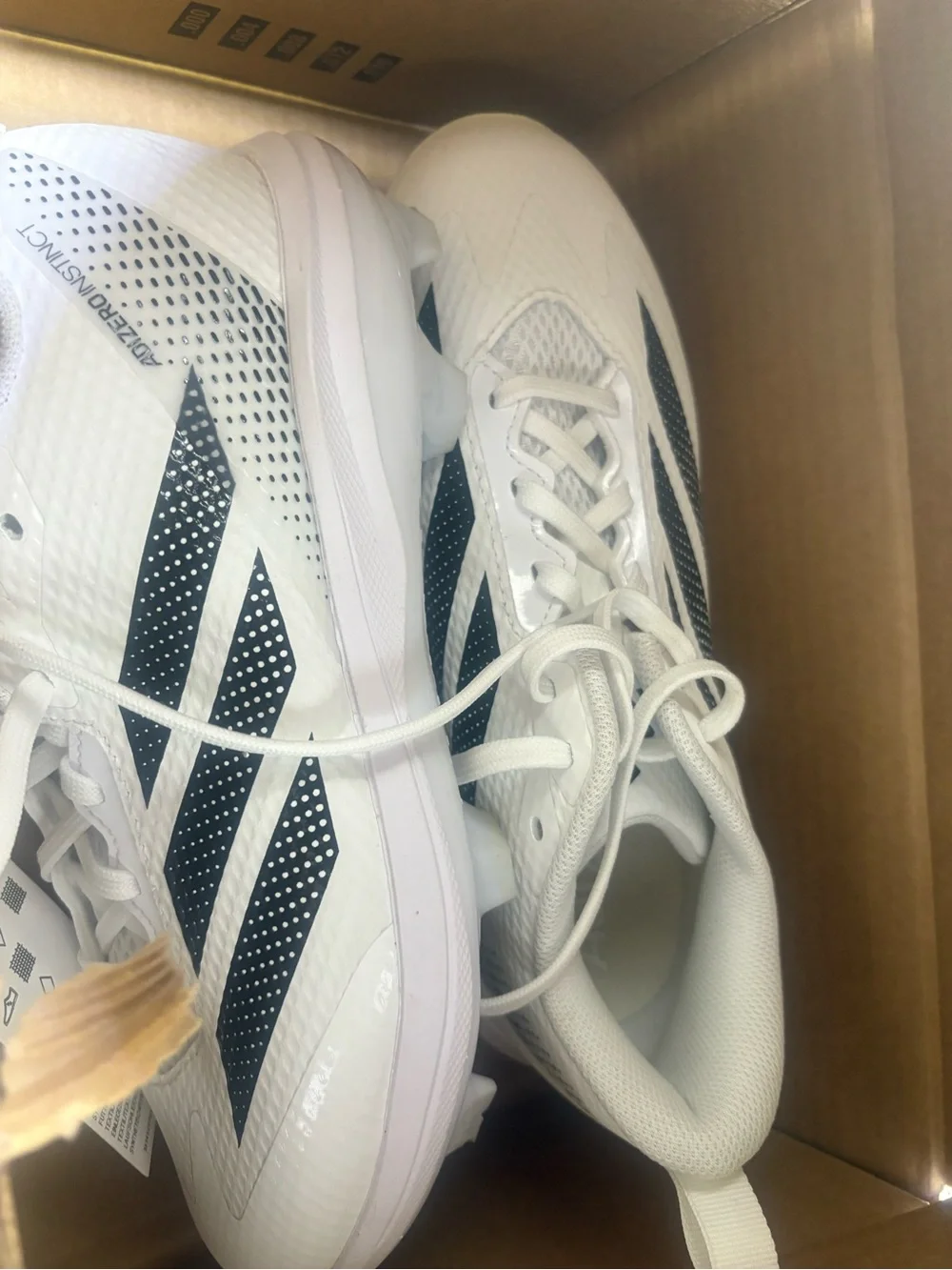 Size 6 - adidas Adizero Impact 2.0 TPU Cloud White Core Black